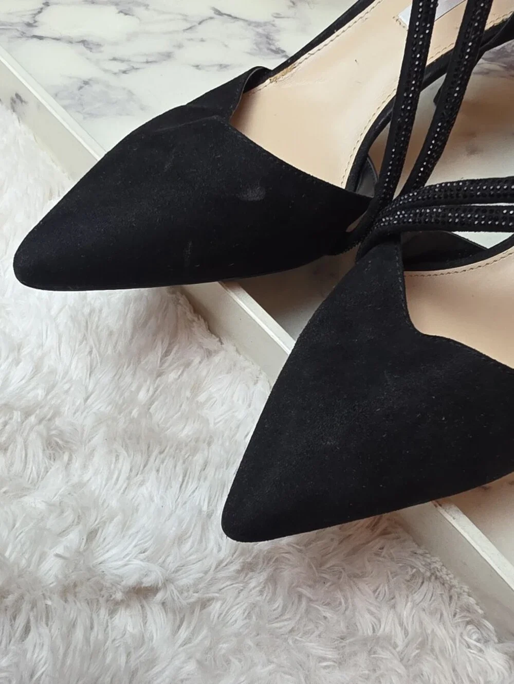 NINA Tansy Black Beaded Pointed Toe Pump Heel Wedding Holiday Formal Size 11